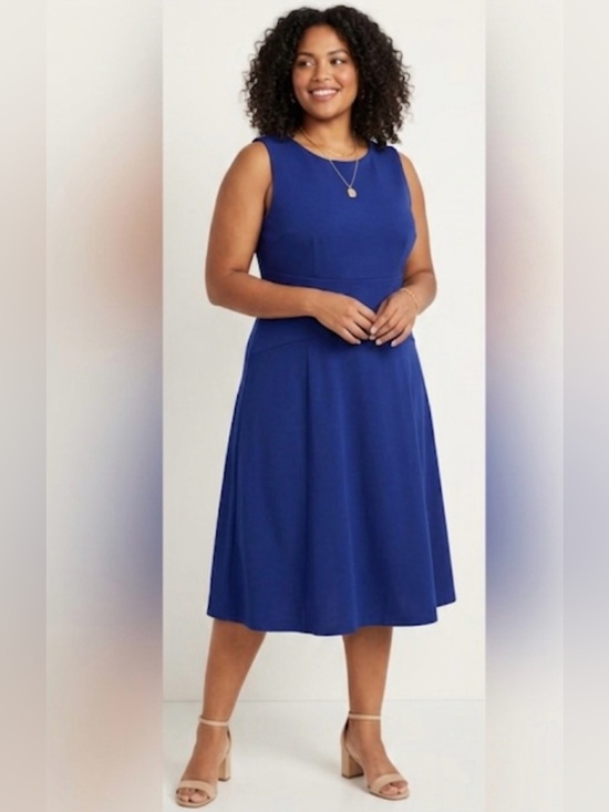 Apt. 9 Dresses & Skirts - Apt. 9 Royal Blue Midi Dress -Size 1X